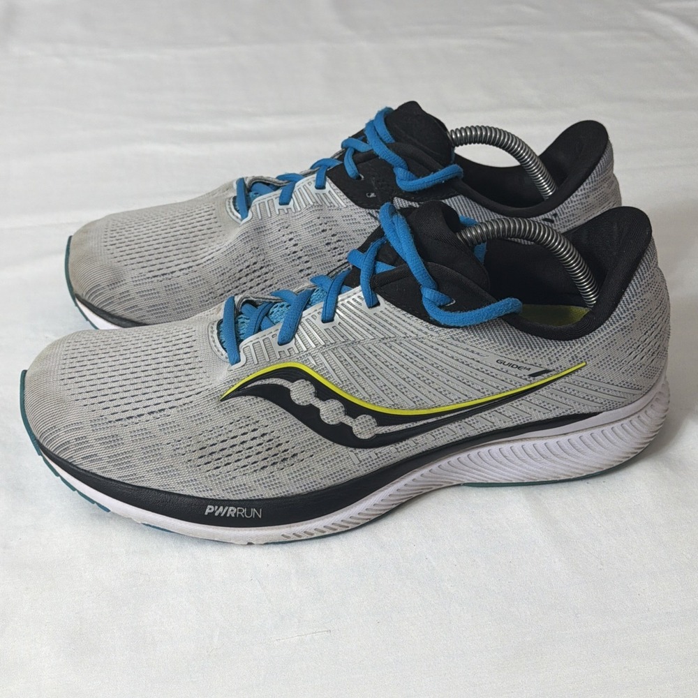 Saucony‎ Guide 14 Shoes Mens Size 10.5 Wide Black Blue Running PWRRUN S20654-55